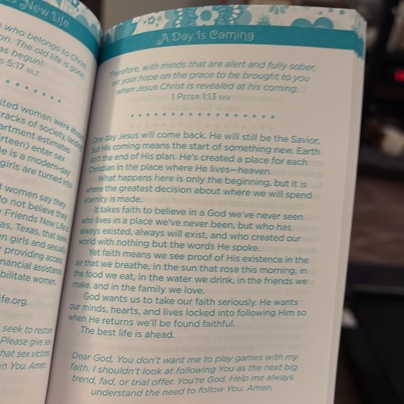 TEEN GIRL BUNDLE 3Minute Devotional book Life is good because God it great glass - Picture 7 of 7